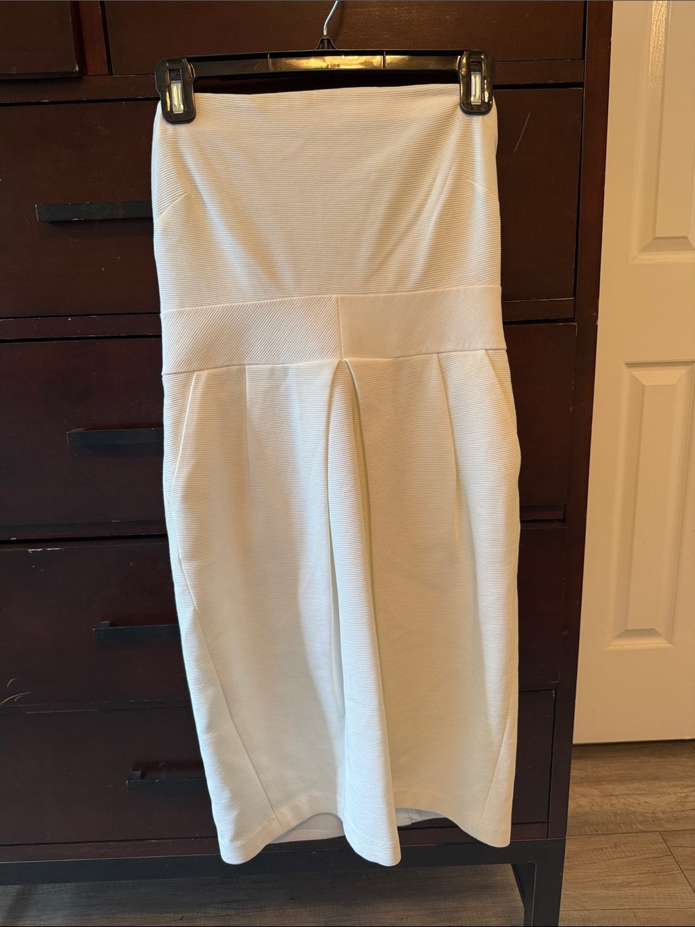 Banana Republic Wide-Leg Cream Ponte Jumpsuit Pants